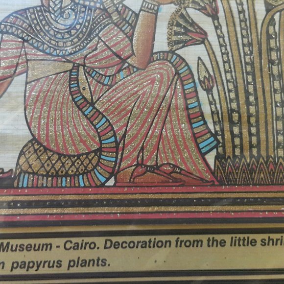 Hand-painted papyrus painted souvenir portrait (Tutankhamon Design) - Picture 13 of 16